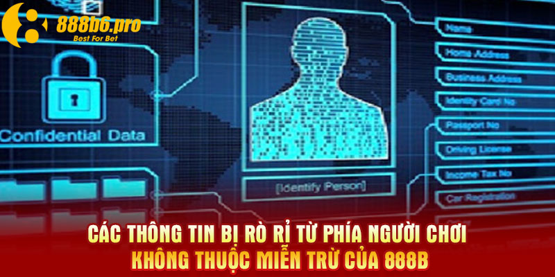 Các thông tin bị rò rỉ từ phía người chơi không thuộc miễn trừ của 888B